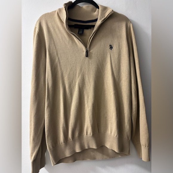 Other - Ralph Lauren Men's Beige Half-Zip Sweater